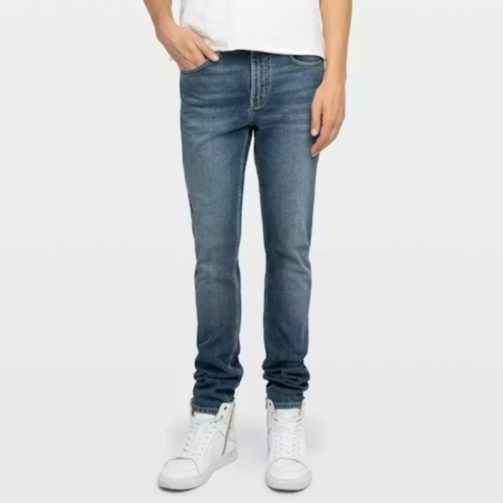 Zadig & Voltaire Men's Straight Jeans in Blue Wash Size 33